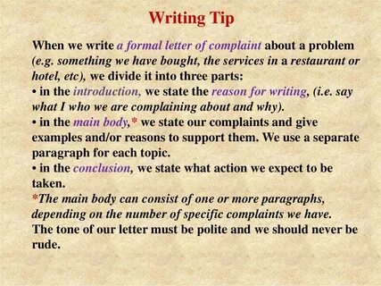 I am writing a letter