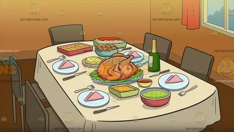 The food is the table