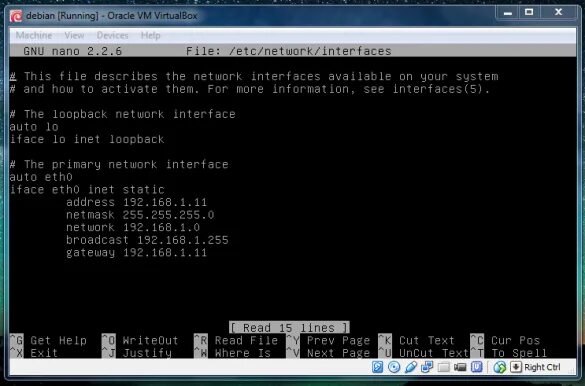 Debian dns. Nano etc network interfaces debian dns. debian nano etc.network.interfaces.