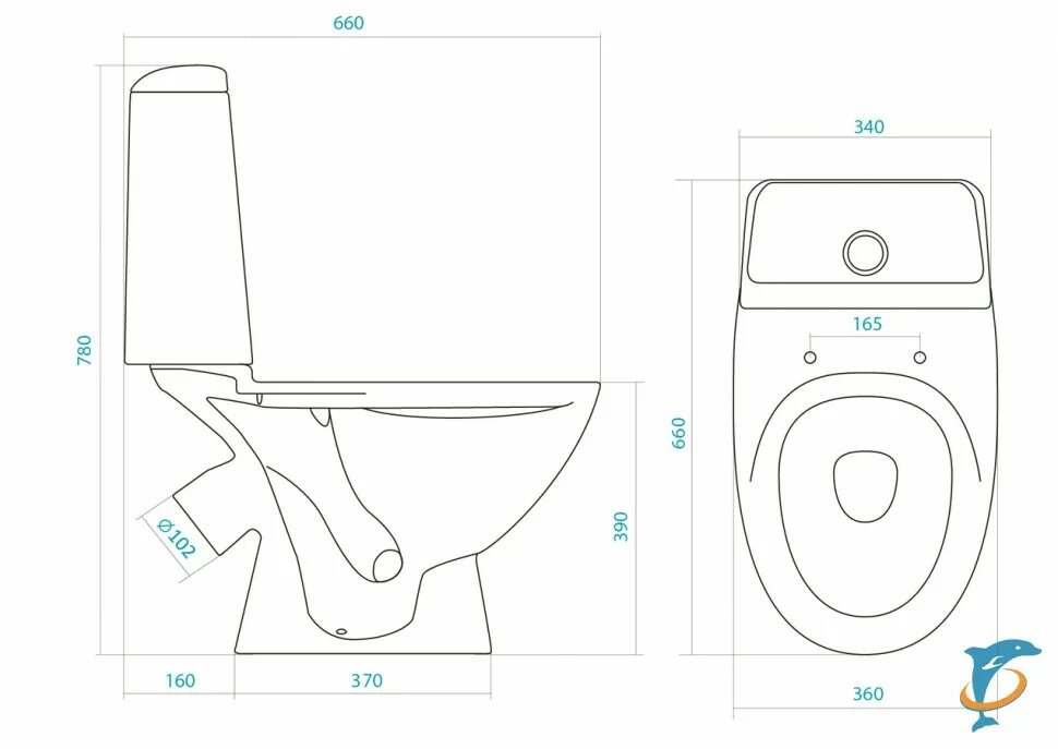 Чаша для унитаза-компакта Ideal Standard Tesi AquaBlade T008701 в Ростове-на-Дон