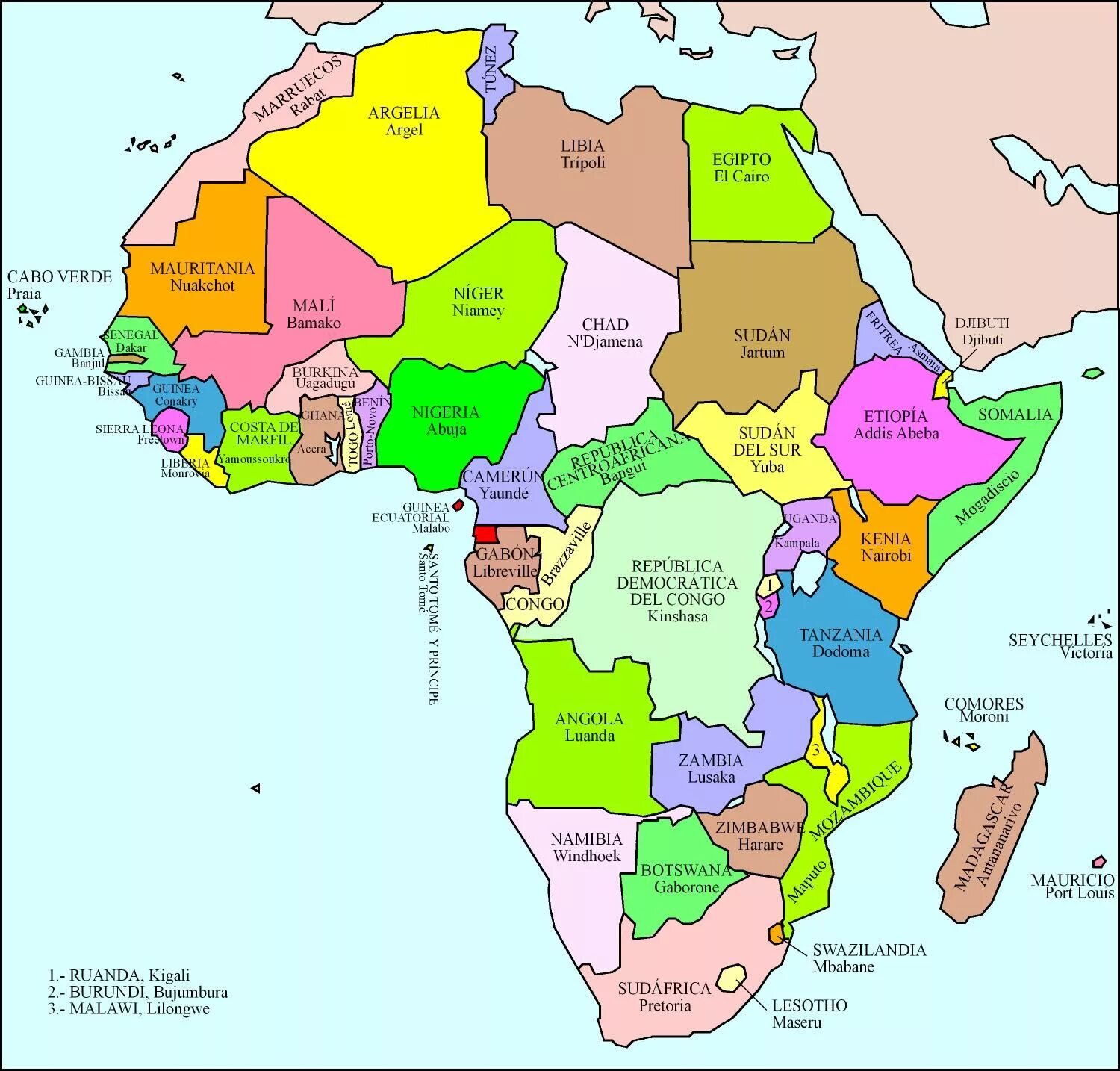Государства Африки на карте. Карта Африки со столицами. Африка карта географическая со странами. Политическая карта Африки со странами. Africa на русском