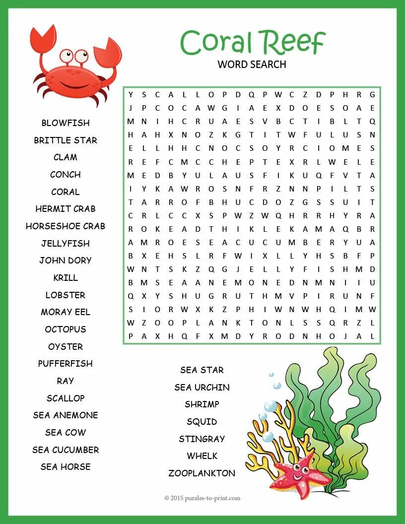 Animals wordsearch