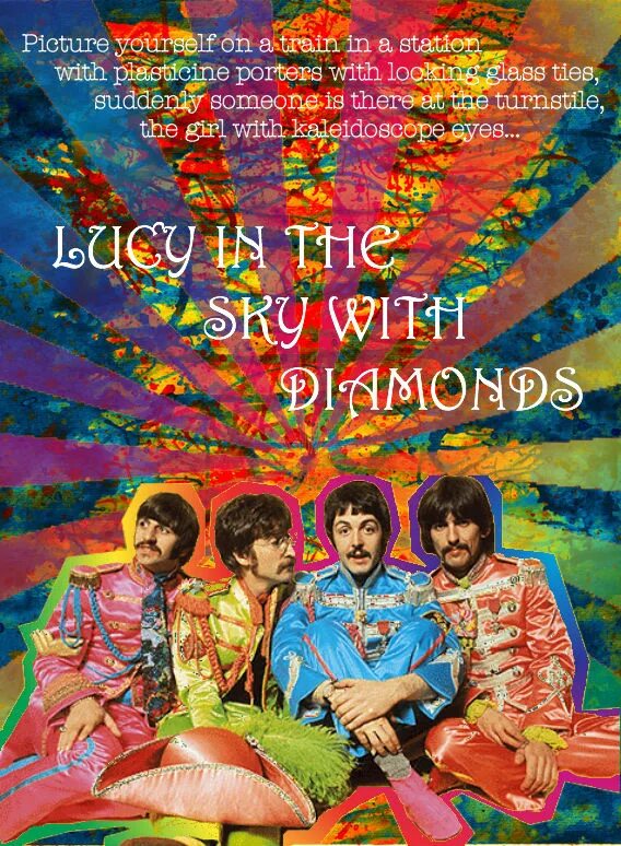 Beatles lucy in the sky with diamonds. Битлз Люси. Постер Beatles. Lucy in the Sky with Diamonds. The Beatles poster.