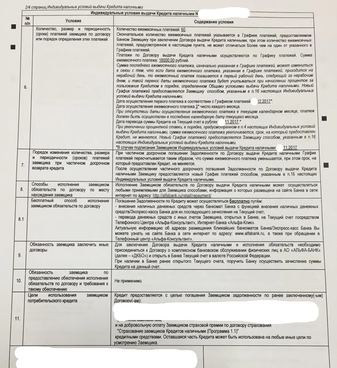 Дополнительные услуги в кредитном договоре. Договор Альфа банка. Индивидуальные условидоговора. Кредитный договор Альфа банка. Индивидуальные условия кредитования.