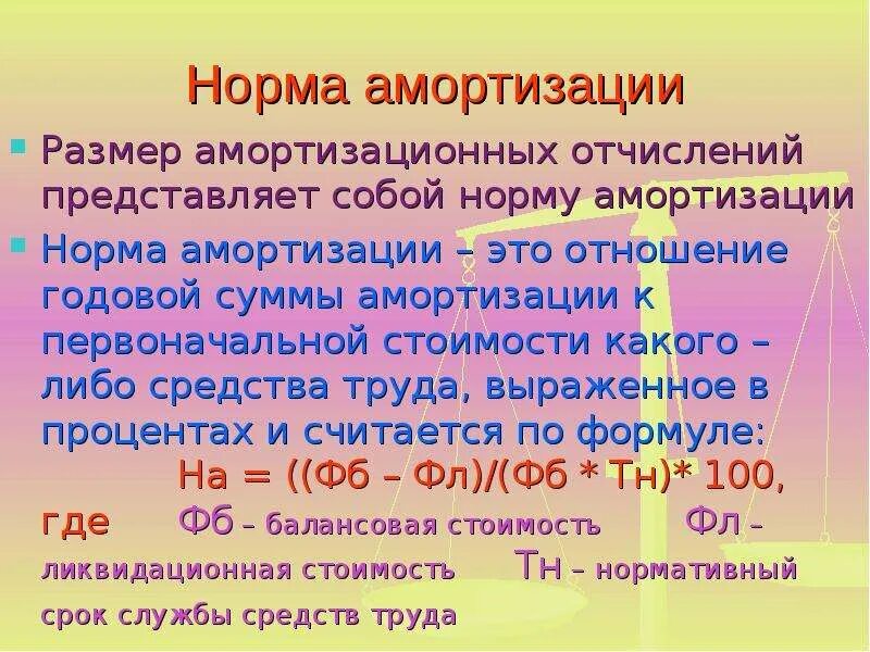 Норма суммы равна сумме норм. Норма амортизации. Норма амортизационных отчислений. Норма амортизации устанавливается в зависимости. Определение нормы амортизационных отчислений.