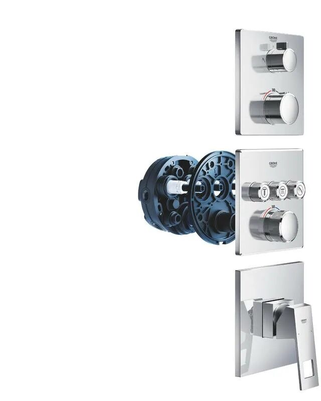 Встраиваемый смеситель для душа grohe. Grohe Grohtherm 24079000. Комплект верхней монтажной части для Grohe rapido Smartbox 35600000. 24079000 Grohe. Встроенный смеситель для душа Grohe rapido.