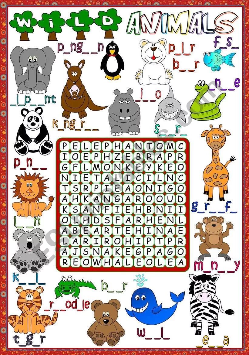 Animal search. Wild animals Wordsearch. Animals Wordsearch for Kids. Animals Wild animals Worksheets. Wild animals Word search.