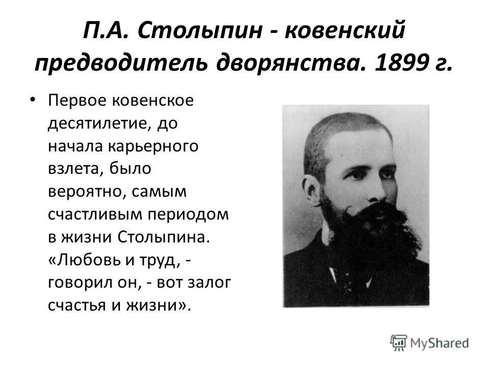 Позиции столыпина. Столыпин биография.