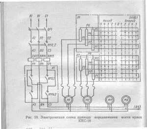 Электрические схемы козлового крана