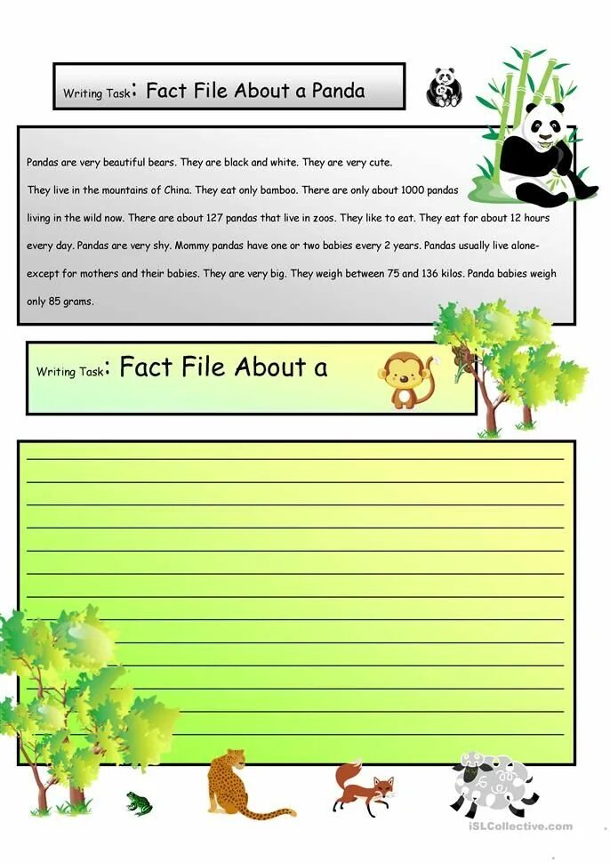 Portfolio make a fact file about yourself. Writing tasks for elementary level. fact file about animals. writing tasks for kids. creative writing worksheets.