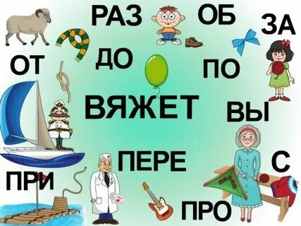 Глаголы с помощью образованных приставками