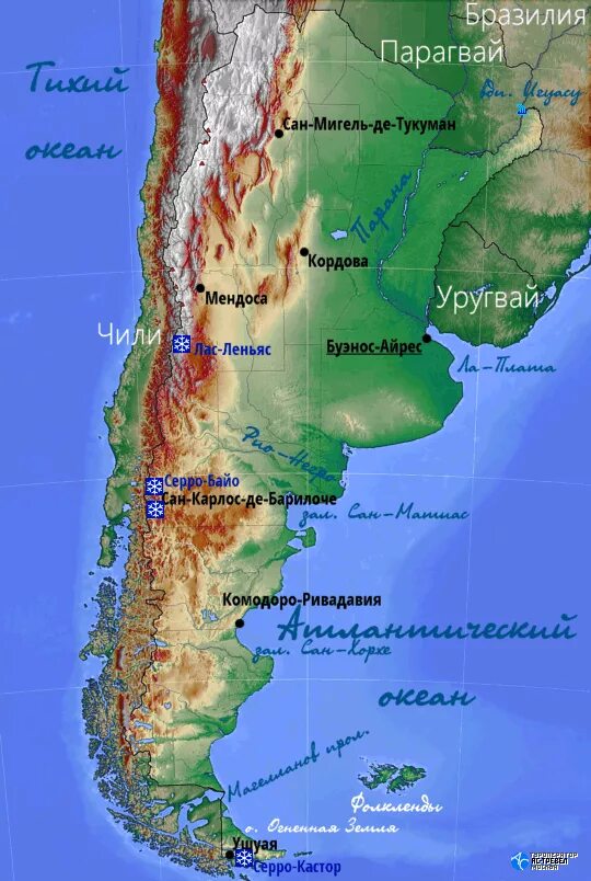 Аргентина географическая карта. Физическая карта Аргентины. Залив Баия Гранде на карте Южной Америки. Физическая карта Чили. Аргентина физ карта.