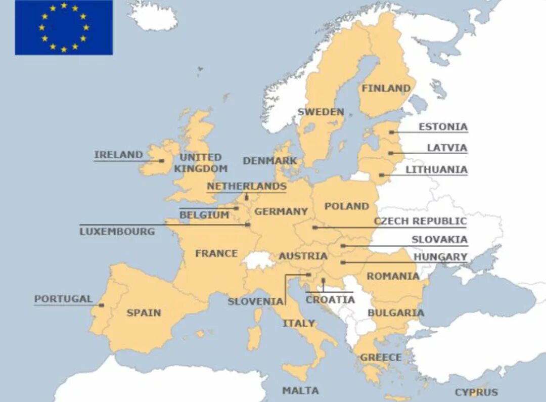 Eu что за страна. Карта ЕС. Карта Евросоюза. Страны европейского Союза на карте.