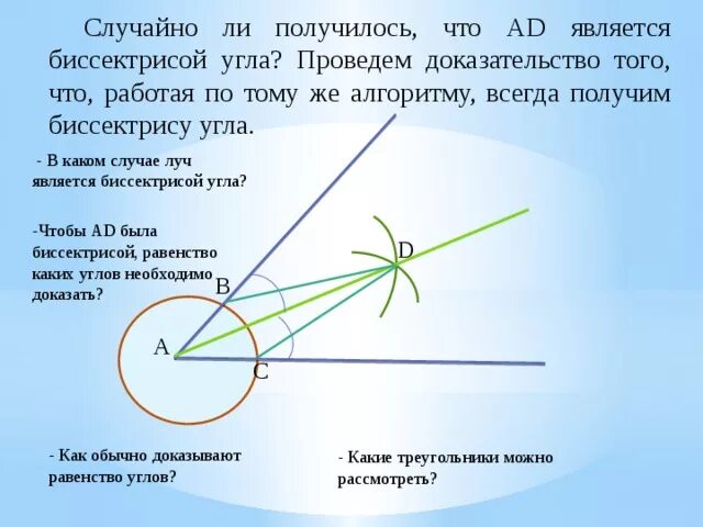 Какой луч называется биссектрисой угла 7. Какой луч называется биссектрисой угла 7