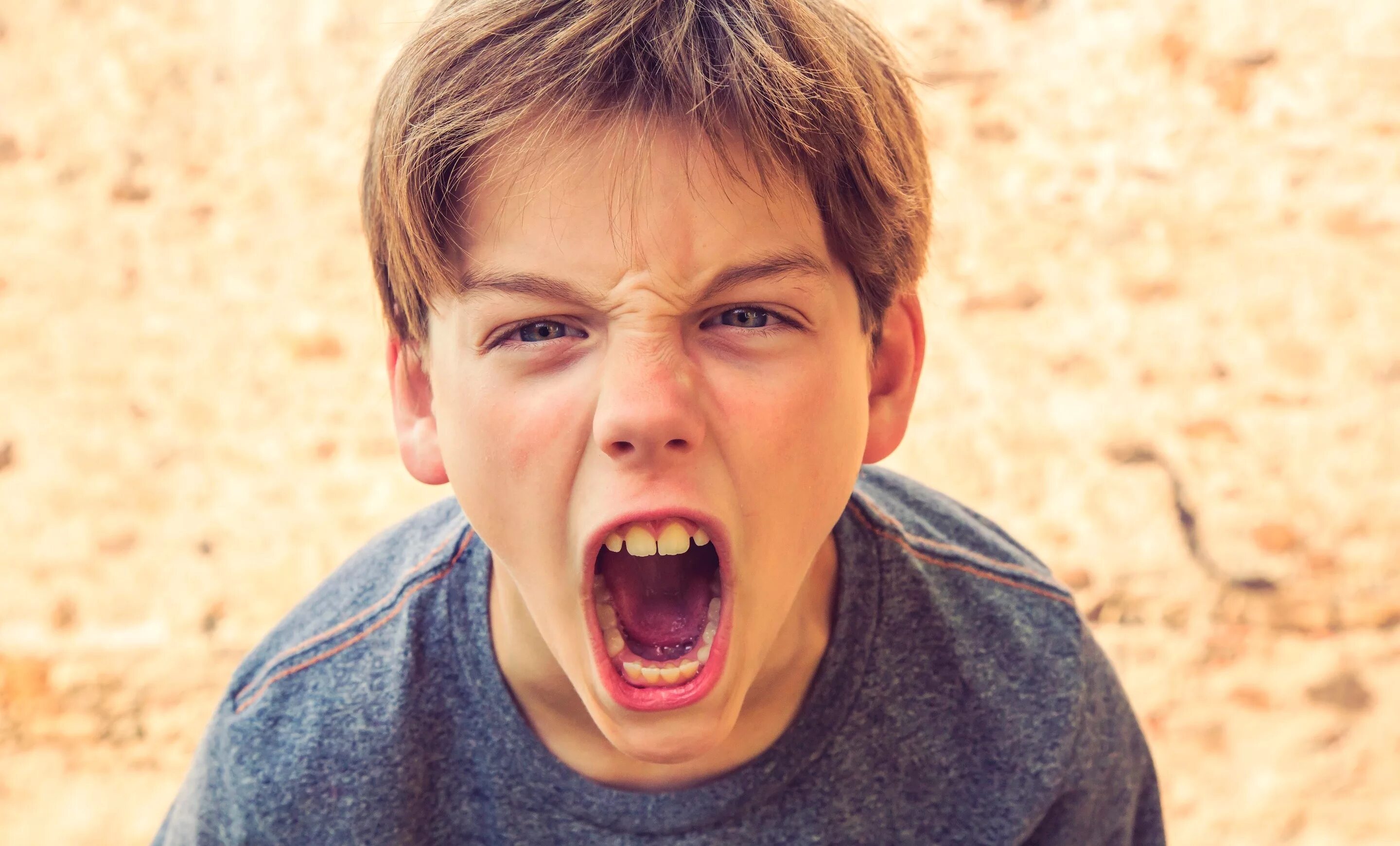 Scared boy