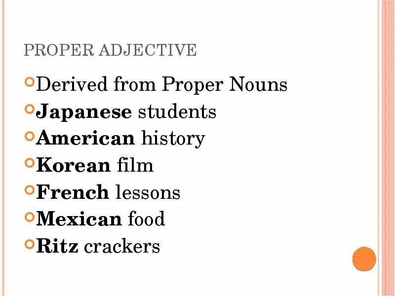 Derivative adjectives. Proper adjectives. adjective derivation. derived adjectives.