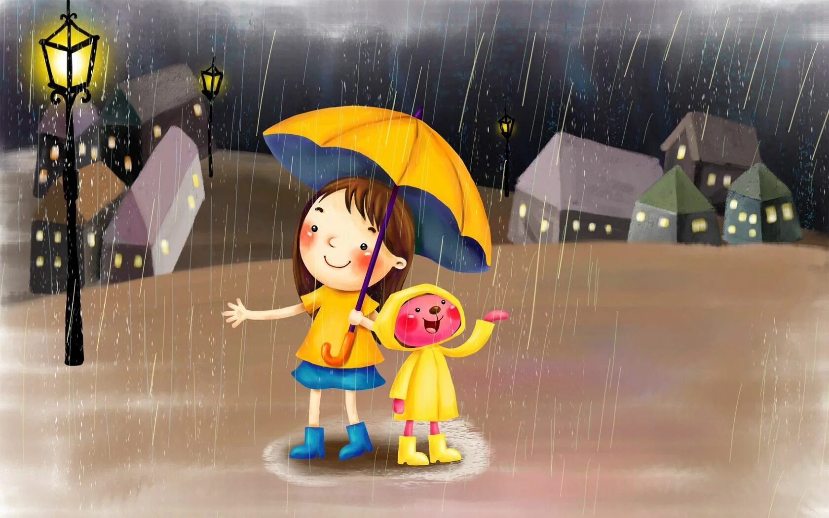 Бесплатные дождливые открытки. Дождик. Дождливый день. Дождь картинка для детей. Девочка под зонтиком.
