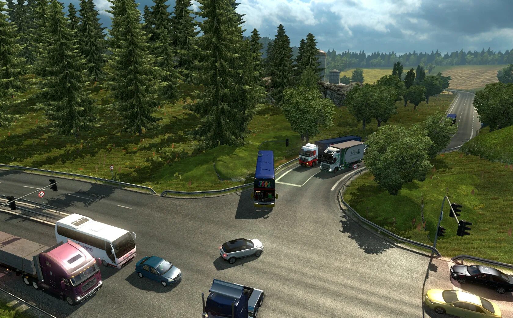 Етс 2 трафик. Euro Truck Simulator 2 трафик. Трафик трак симулятор 2. Етс 2 трафик 1 30.