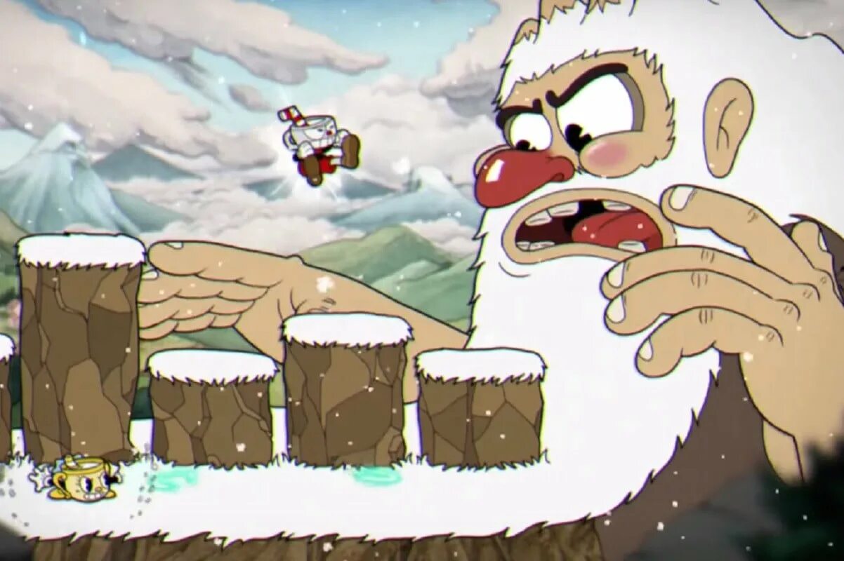 Капхед на андроид со всеми боссами. Капхед боссы. cuphead горный великан. капхед 2025. cuphead босс гигант.