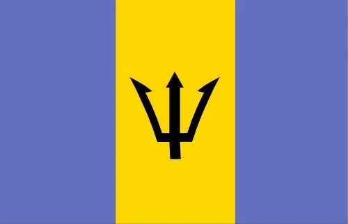 Флаг Барбадоса. Трезубец Барбадос. Страна с трезубцем на флаге. Флаг страны Барбадос. Барбадос флаг