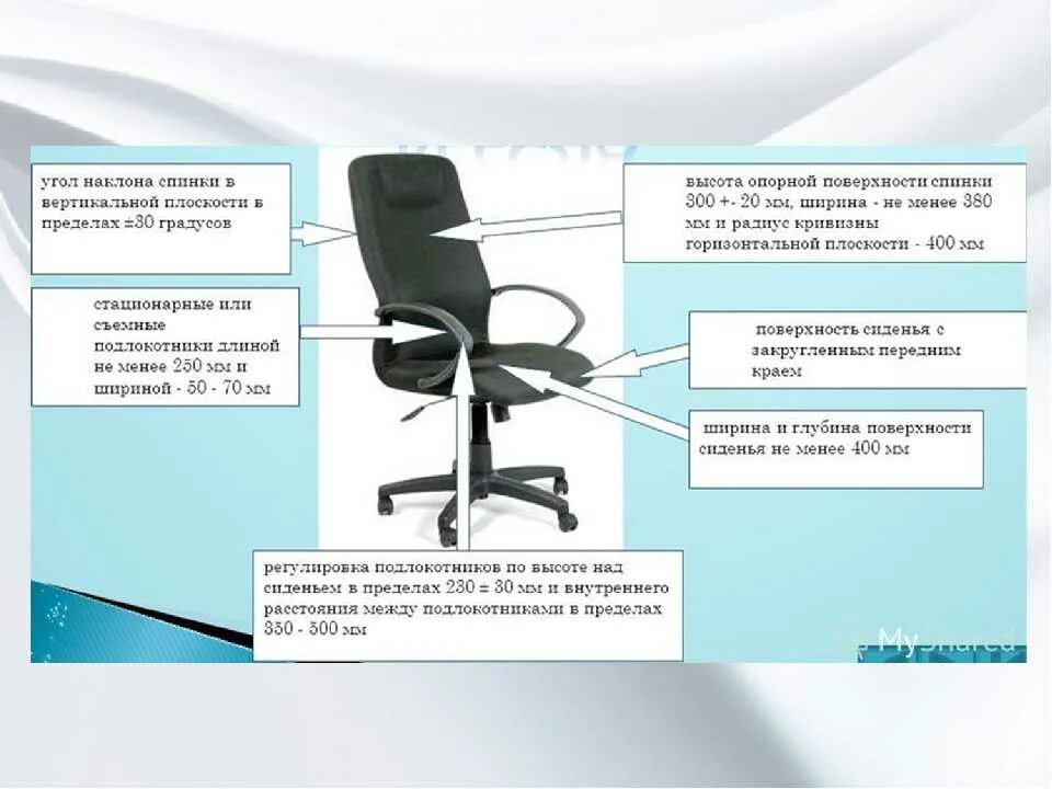 Рабочее сиденье должно использоваться при продолжительности