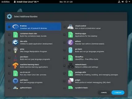 Clear linux