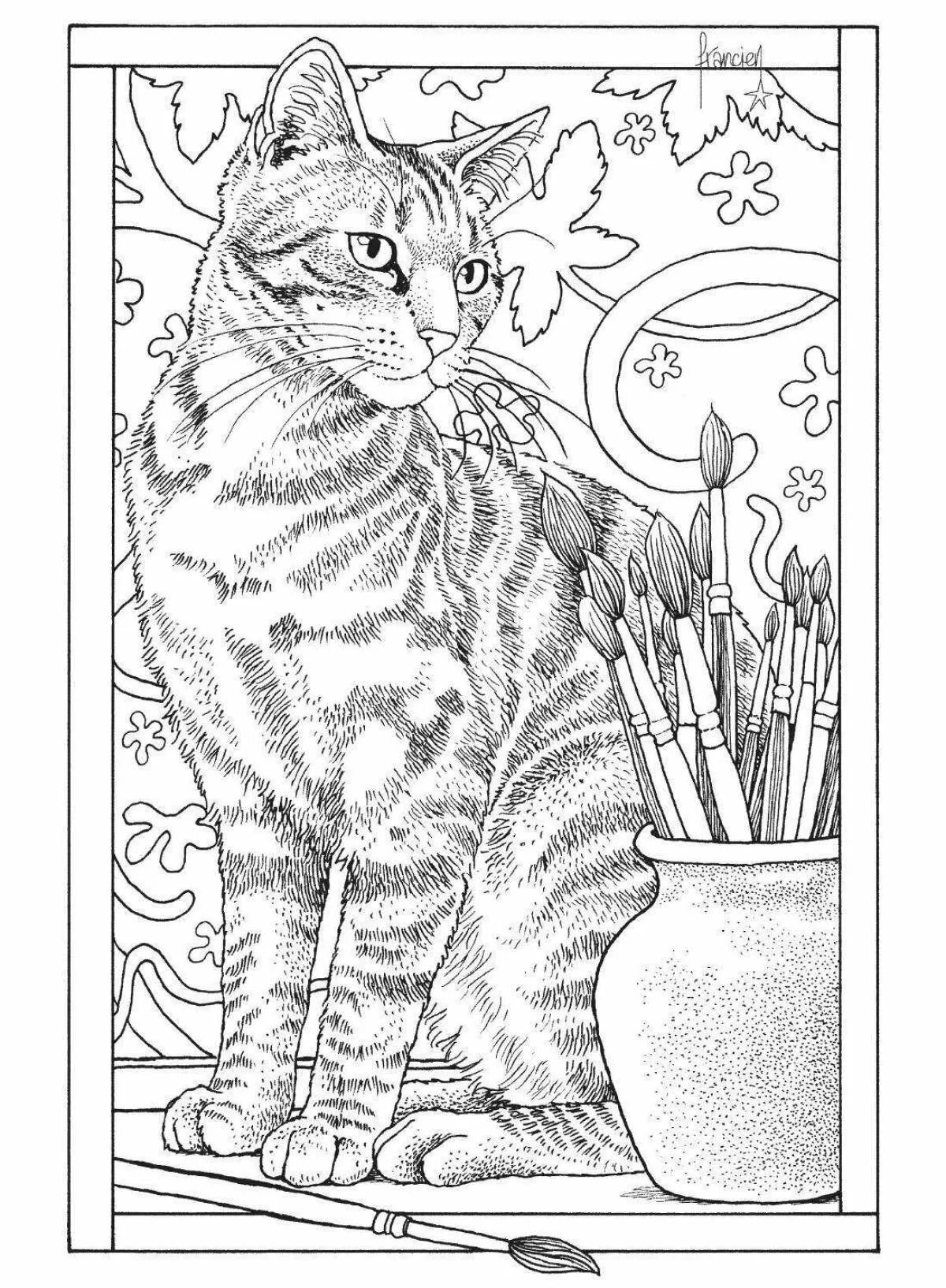 Красивая раскраска котиков. Кошки. раскраска. раскраска кошка сложная. котики для раскрашивания сложные. кошка раскраска красивая.