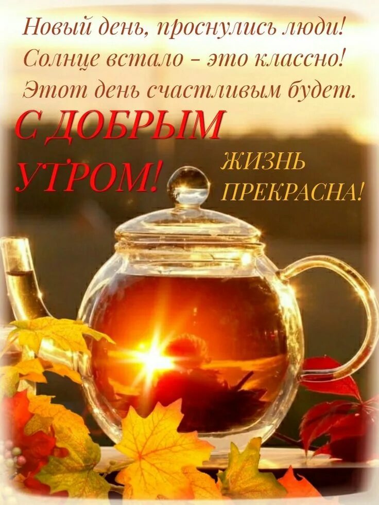 Осенние картинки с добрым утром - красивые открытки с пожеланиями