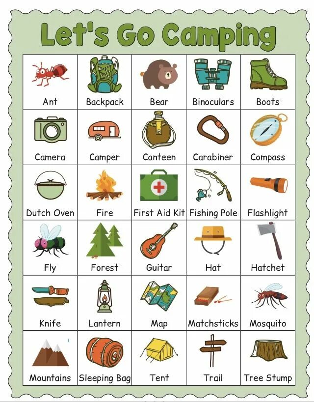 Camping questions. Английские слова на тему Camping. Лексика на английском по теме Camping. Camping Vocabulary for Kids. Vocabulary for Camping for Kids.