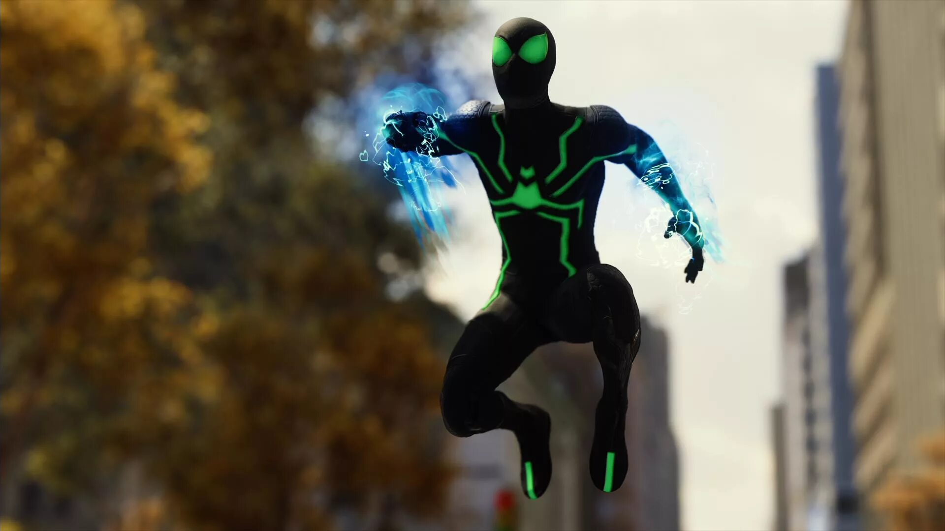 Игра человека паука зеленого. Marvel Spider man ps4 костюмы стелс. Человек паук стелс костюм ПС 4. Стелс костюм человека паука. Человек паук big time костюм.
