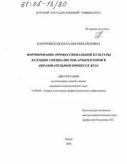 Диссертации вузов