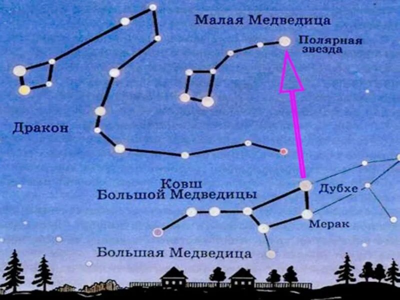 Большая медведица карты. Полярная звезда и Сириус в малой Медведице. Большая Медведица и Полярная звезда расположение на небе. Созвездие малой медведицы на карте звездного неба. Карта звездного неба большая Медведица и малая Медведица.