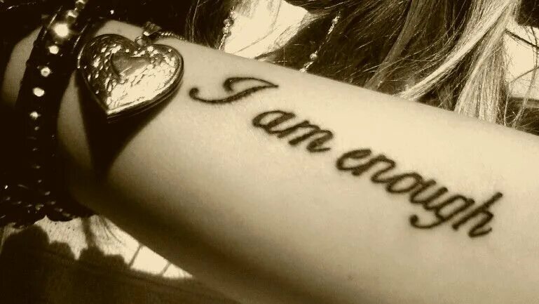 Enough тату. Im enough тату. I am enough Tattoo. You are enough Tattoo. L am enough