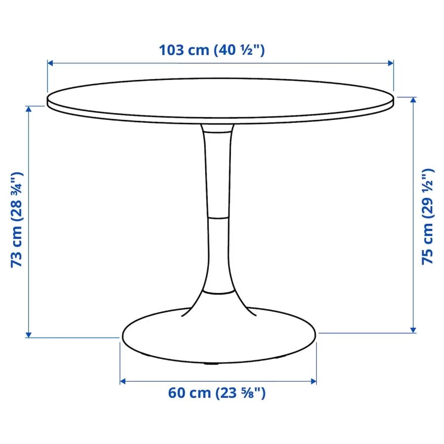 Высота круглого стола. Docksta Докста стол, белый/белый103 см. Docksta икеа стол. Круглый стол икеа Docksta. Докста стол, белый, белый.