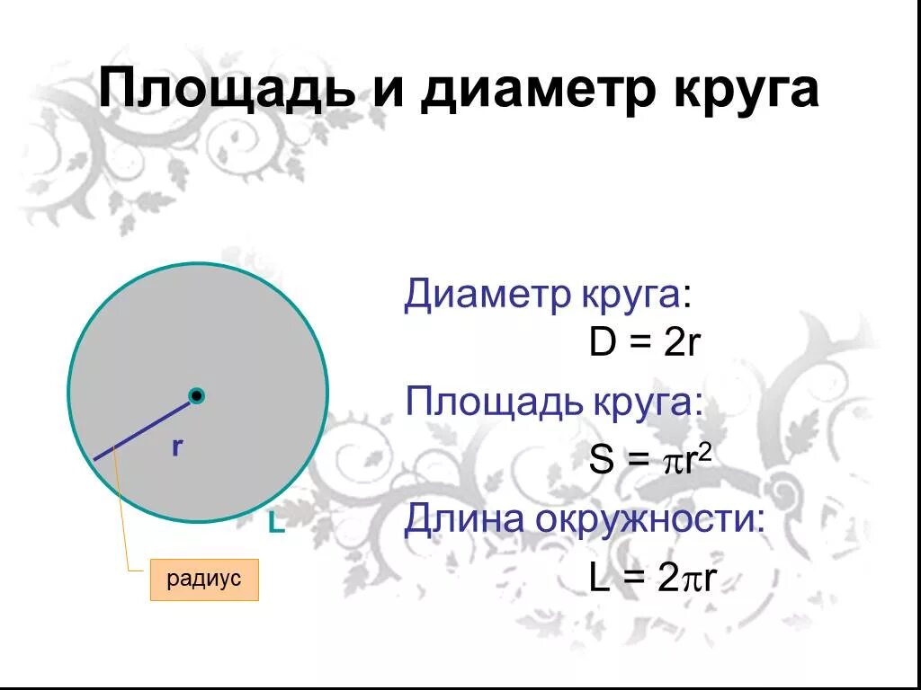 Выбери площадь круга с радиусом 5. Как узнать размер круга по диаметру. Как вычислить окружность зная диаметр. Как рассчитать окружность если известен диаметр. Формула расчёта длины окружности по диаметру.