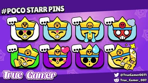 Poco Starr Pins : Brawlstars.