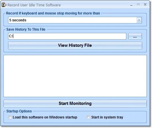 Software time. Idle time. Idle time Stoppa. User records