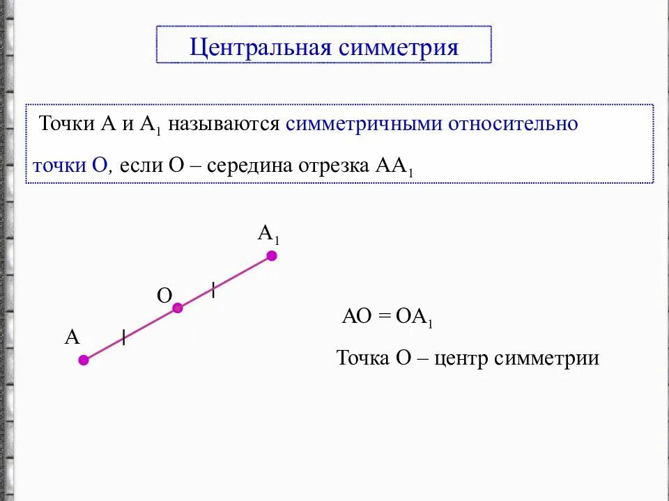 1 что такое середина отрезка. Какая точка называется серединой отрезка. центр симметрии отрезка. точка середина отрезка. определение середины отрезка.