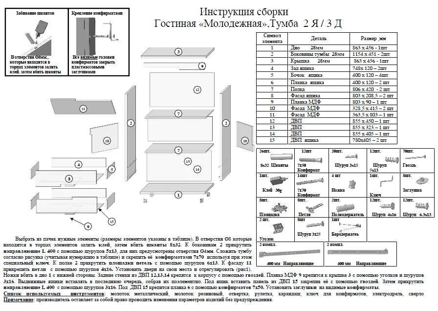 Корпусная мебель своими руками, материалы и пошаговые инструкции