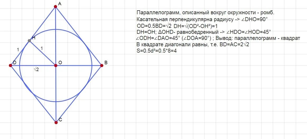 Окружность описанная вокруг ромба. В параллелограмм вписана окружность. Окружность описанная около параллелограмма. Радиус вписанной окружности в параллелограмм. Можно ли вписать в любой ромб окружность