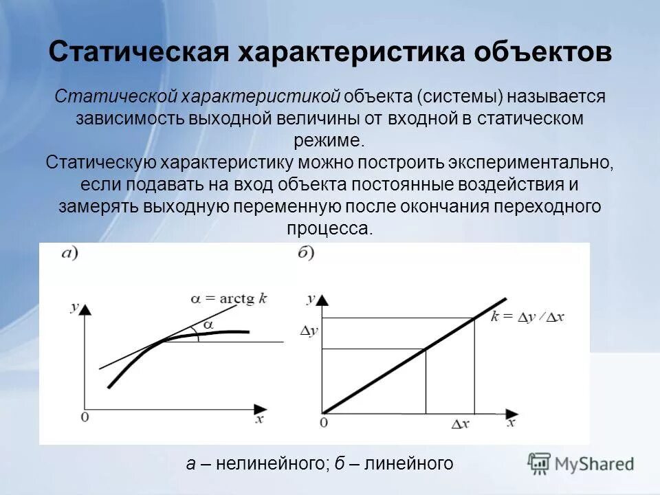 Входная и выходная величина