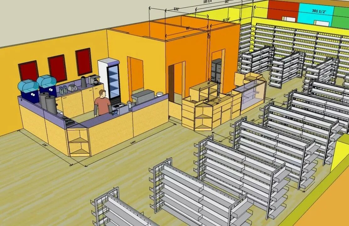 Разместить 110 человек. Торговый зал планировка. Расстановка стеллажей в магазине. Планировка продуктового супермаркета. Планировка торгового зала строительных материалов.