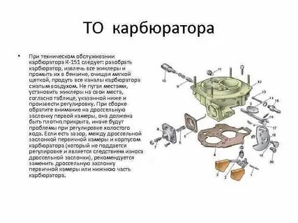 Инструкция ремонту карбюратора