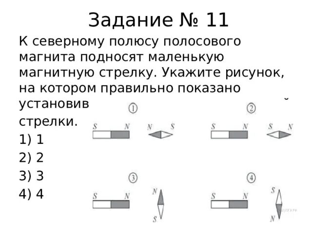 К постоянному магниту подносят магнитную стрелку. К постоянному магниту подносят магнитную стрелку