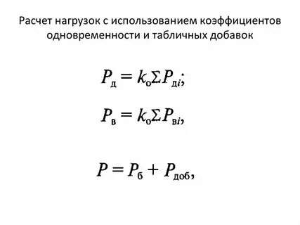 Показателя нагрузки системы