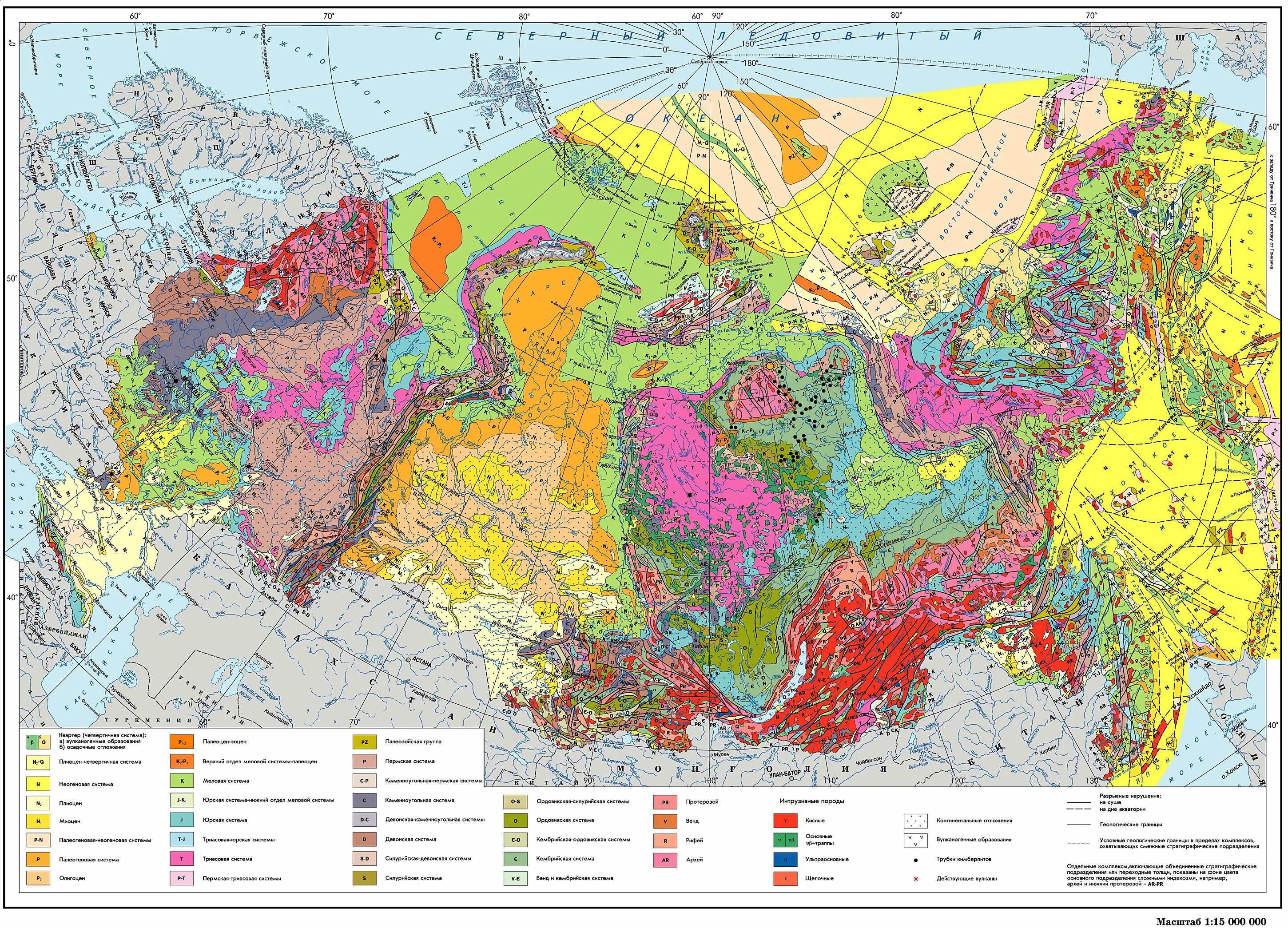 Карта горных пород России. Карта геологии России. Карта геологического строения России. Геологическая карта России хорошее качество. Карта возрастов россии