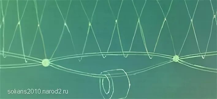 Как насадить сеть рыболовную на шнур