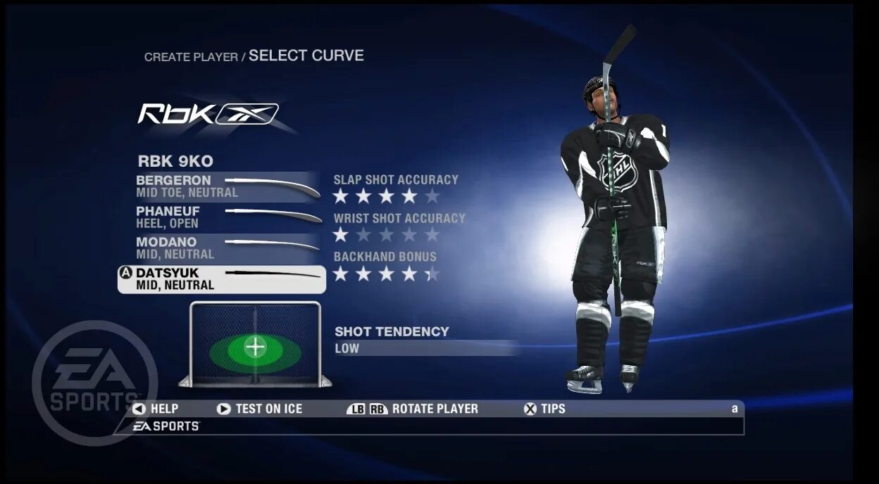 Select curve