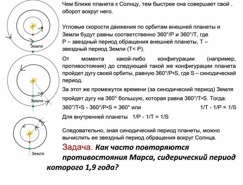 Средняя скорость движения по орбите марса