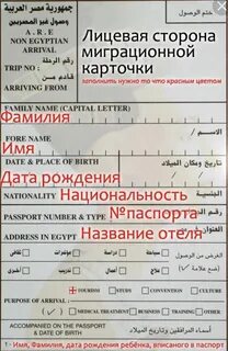 Миграционная карта шарм эль шейх